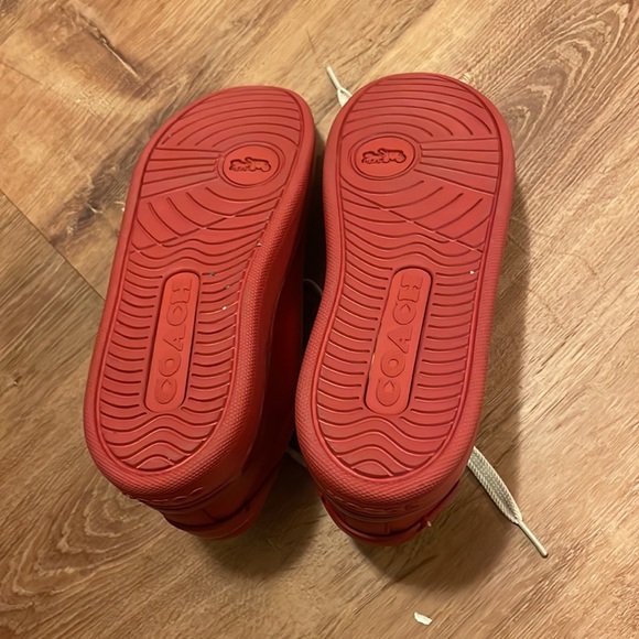 COACH | Lowline Luxe Low Top Sneakers | RED - Picture 8 of 8